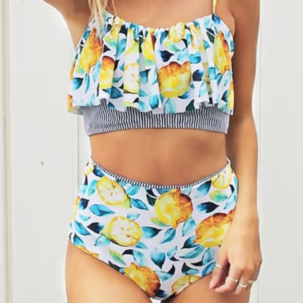 Cupshe lemon Bikini Set